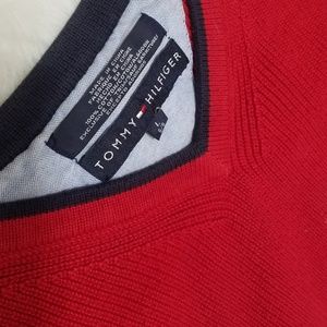 Tommy Hilfiger V Neck Sweater Vest Red XL